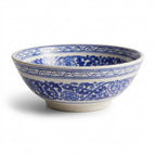 Royal Blue Medallion Moroccan ceramic sink - detail of floral medallions