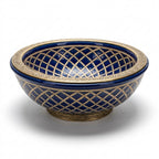 Royal Shebka Gold Moroccan ceramic sink - side view
