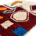 Ruby Horizon Azilal rug — wool pile texture close-up