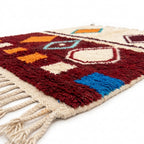 Ruby Horizon Azilal rug — angled studio view showing the full rug