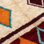Ruby Horizon Azilal rug — wool pile texture close-up