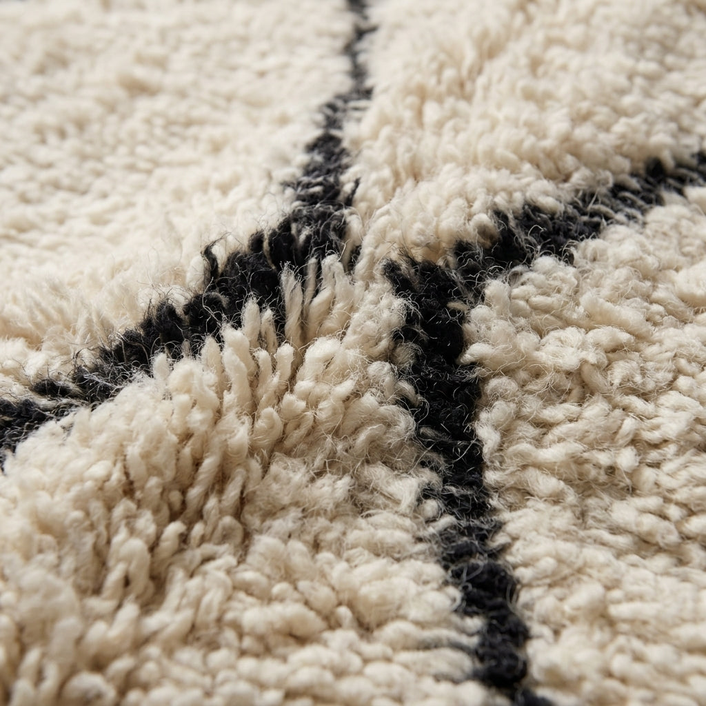 Ruby Passage Moroccan Runner Rug - handwoven Berber wool detail