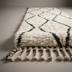 Ruby Passage Moroccan Runner Rug - handwoven Berber wool detail