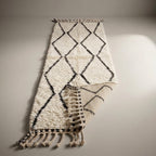 Ruby Passage Moroccan Runner Rug - handwoven Berber wool detail