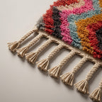 Saffron Trail Moroccan Runner Rug - handwoven Berber wool detail