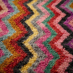 Saffron Trail Moroccan Runner Rug - handwoven Berber wool detail