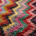 Saffron Trail Moroccan Runner Rug - handwoven Berber wool detail
