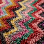 Saffron Trail Moroccan Runner Rug - handwoven Berber wool detail