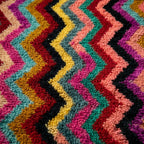 Saffron Trail Moroccan Runner Rug - handwoven Berber wool detail