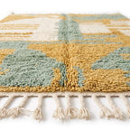 Sage & Ochre Mrirt rug — wool pile texture close-up