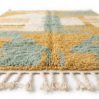 Sage & Ochre Mrirt rug — wool pile texture close-up