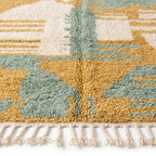 Sage & Ochre Mrirt rug — wool pile texture close-up