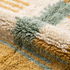 Sage & Ochre Mrirt rug — wool pile texture close-up