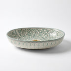 Sage Star Garden Moroccan ceramic sink - top view of floral basin