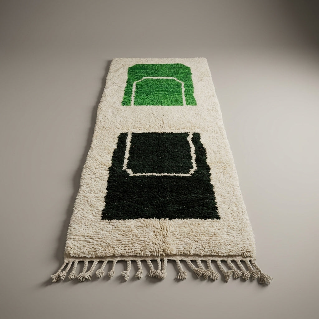 Sahara Stripe Moroccan Runner Rug - handwoven Berber wool