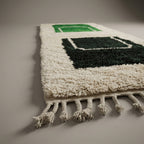 Sahara Stripe Moroccan Runner Rug - handwoven Berber wool detail