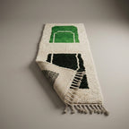 Sahara Stripe Moroccan Runner Rug - handwoven Berber wool detail