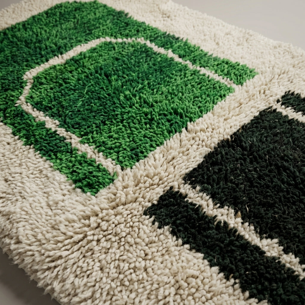 Sahara Stripe Moroccan Runner Rug - handwoven Berber wool detail