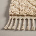 Sand Corridor Moroccan Runner Rug - handwoven Berber wool detail