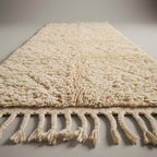 Sand Corridor Moroccan Runner Rug - handwoven Berber wool detail