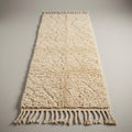 Sand Corridor Moroccan Runner Rug - handwoven Berber wool detail