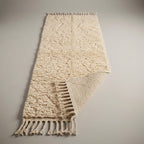 Sand Corridor Moroccan Runner Rug - handwoven Berber wool detail