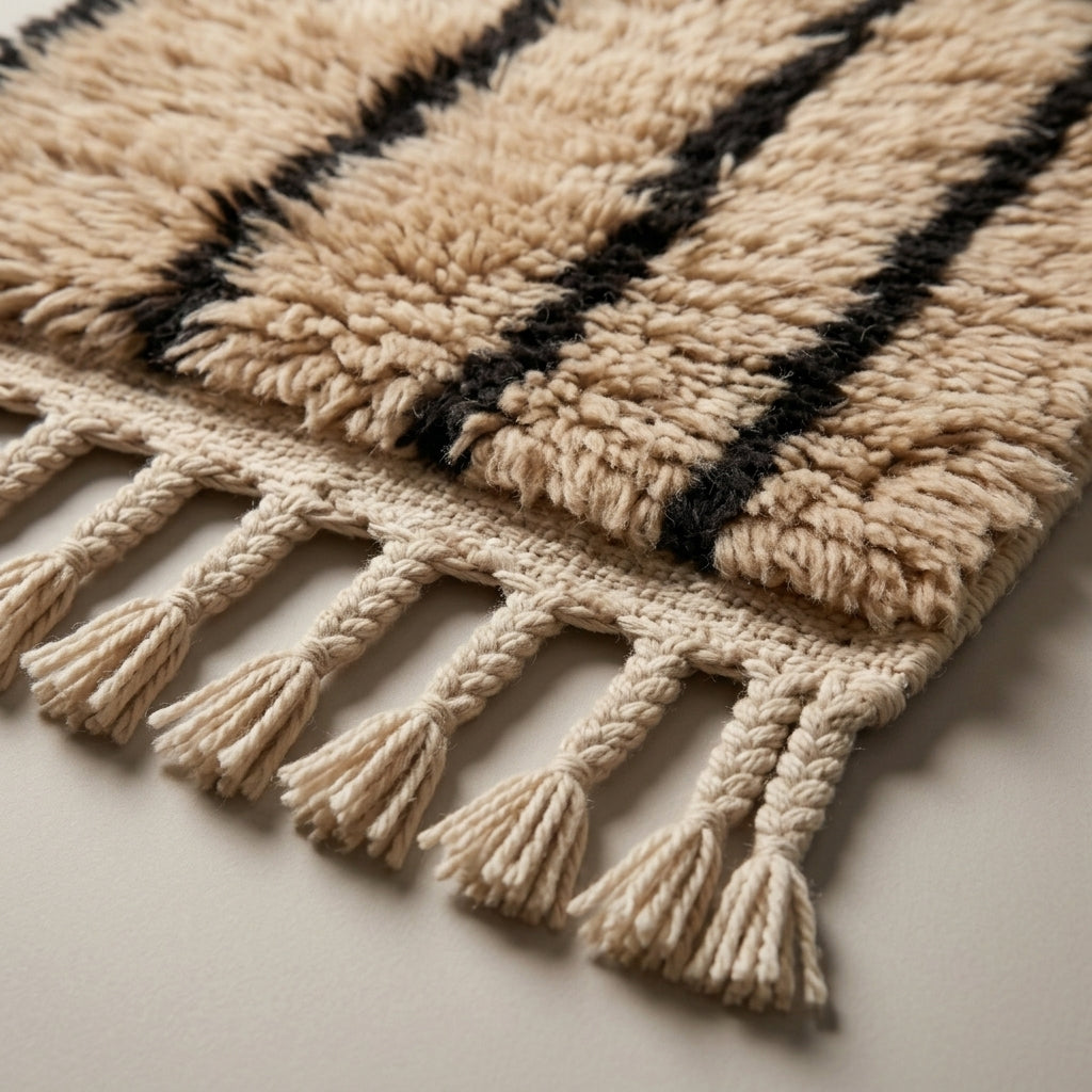Slate Passage Moroccan Runner Rug - handwoven Berber wool