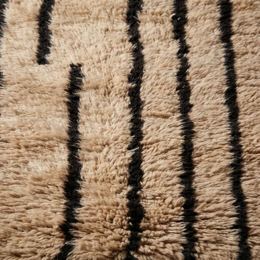 Slate Passage Moroccan Runner Rug - handwoven Berber wool detail