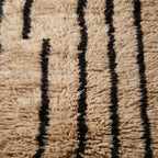 Slate Passage Moroccan Runner Rug - handwoven Berber wool detail