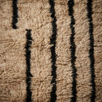 Slate Passage Moroccan Runner Rug - handwoven Berber wool detail
