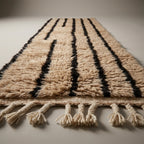 Slate Passage Moroccan Runner Rug - handwoven Berber wool detail