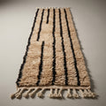 Slate Passage Moroccan Runner Rug - handwoven Berber wool detail