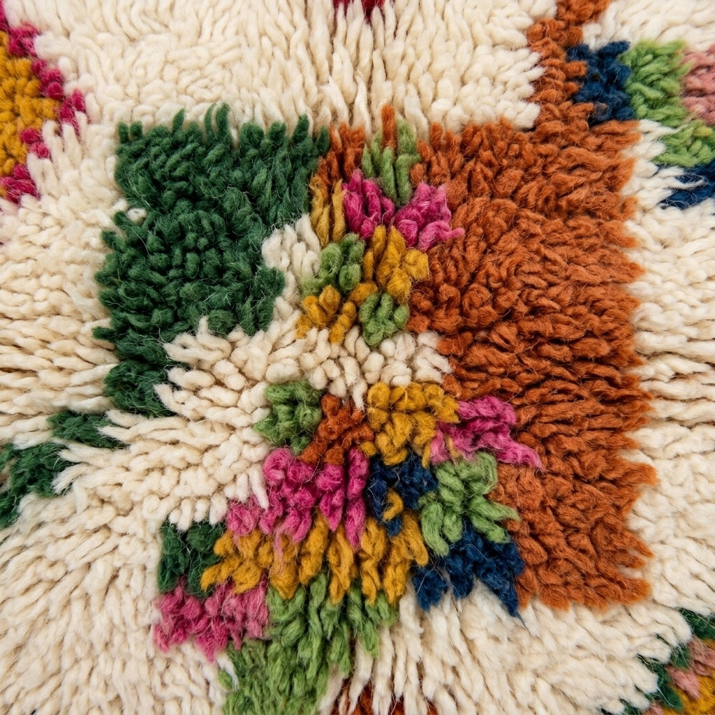 Spice Market Azilal rug — wool pile texture close-up