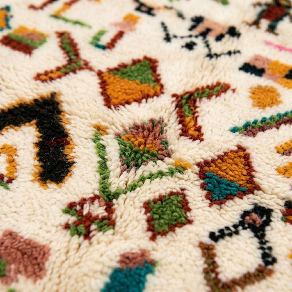 Spice Market Azilal rug — wool pile texture close-up