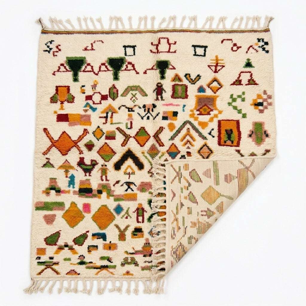 Spice Market Azilal rug — full rug on white studio background