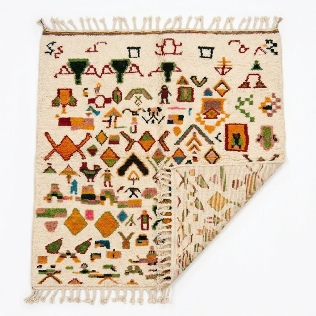 Spice Market Azilal rug — full rug on white studio background