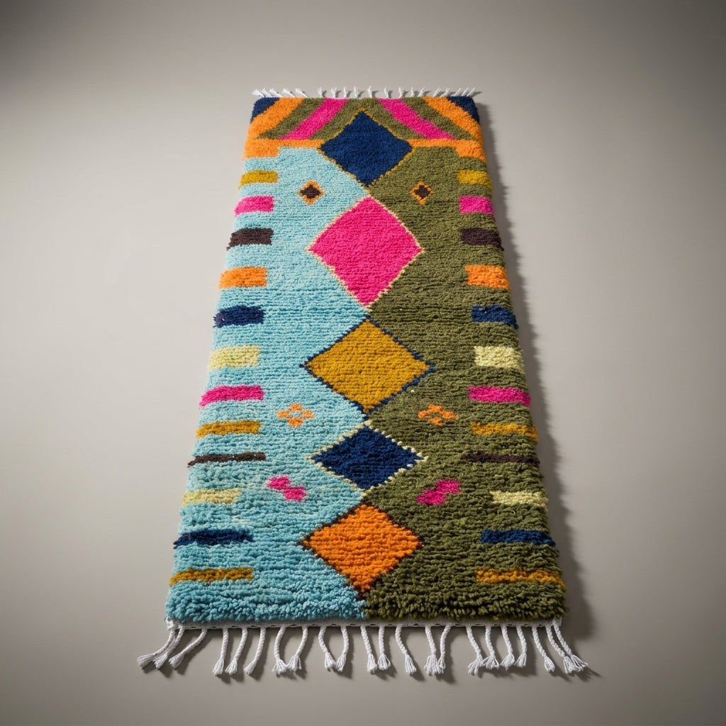 Spice Trail Moroccan Runner Rug - handwoven Berber wool