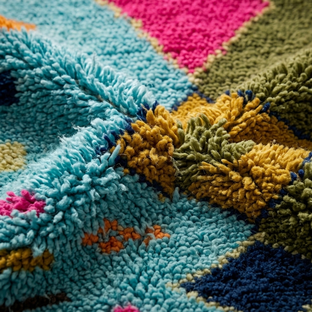 Spice Trail Moroccan Runner Rug - handwoven Berber wool detail