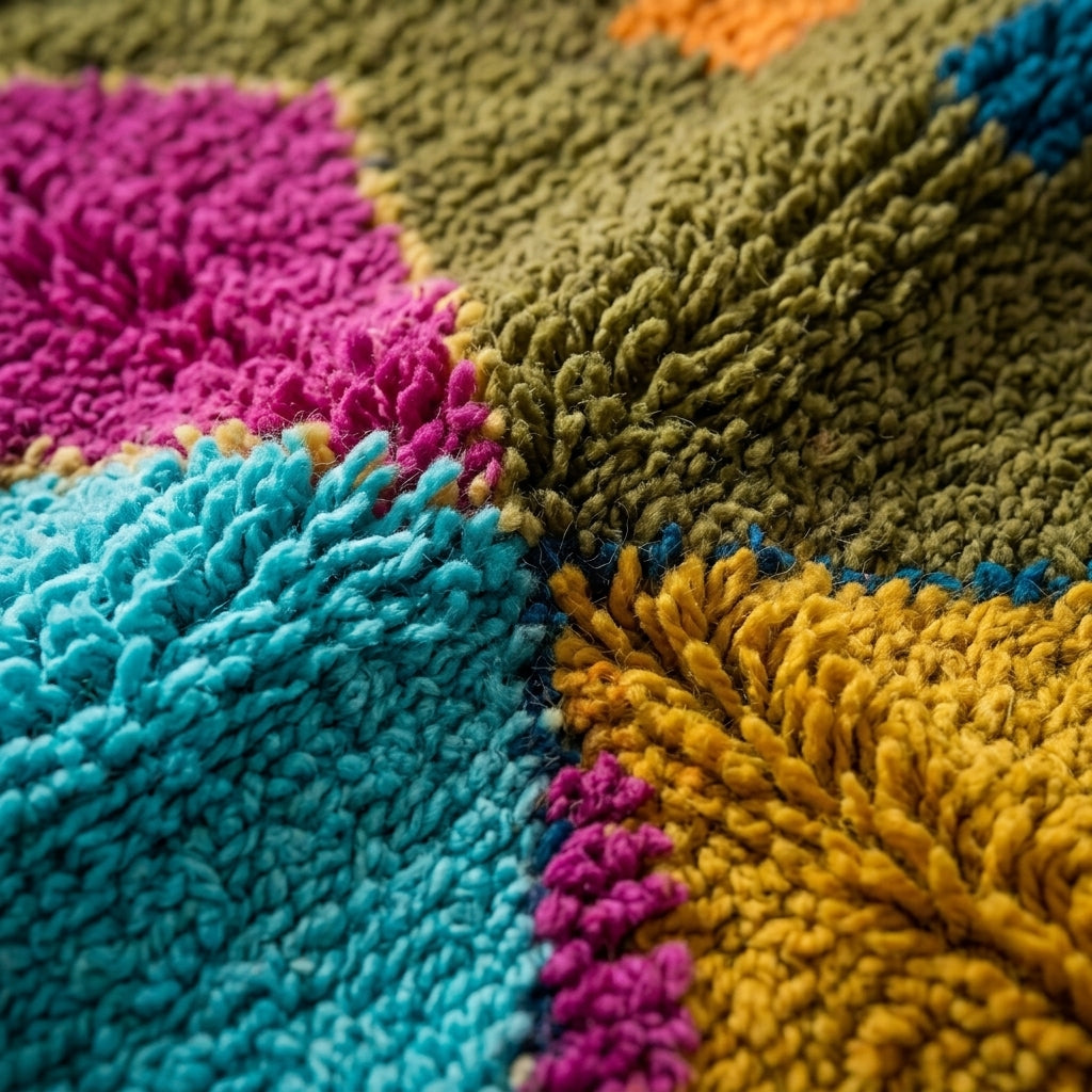 Spice Trail Moroccan Runner Rug - handwoven Berber wool detail