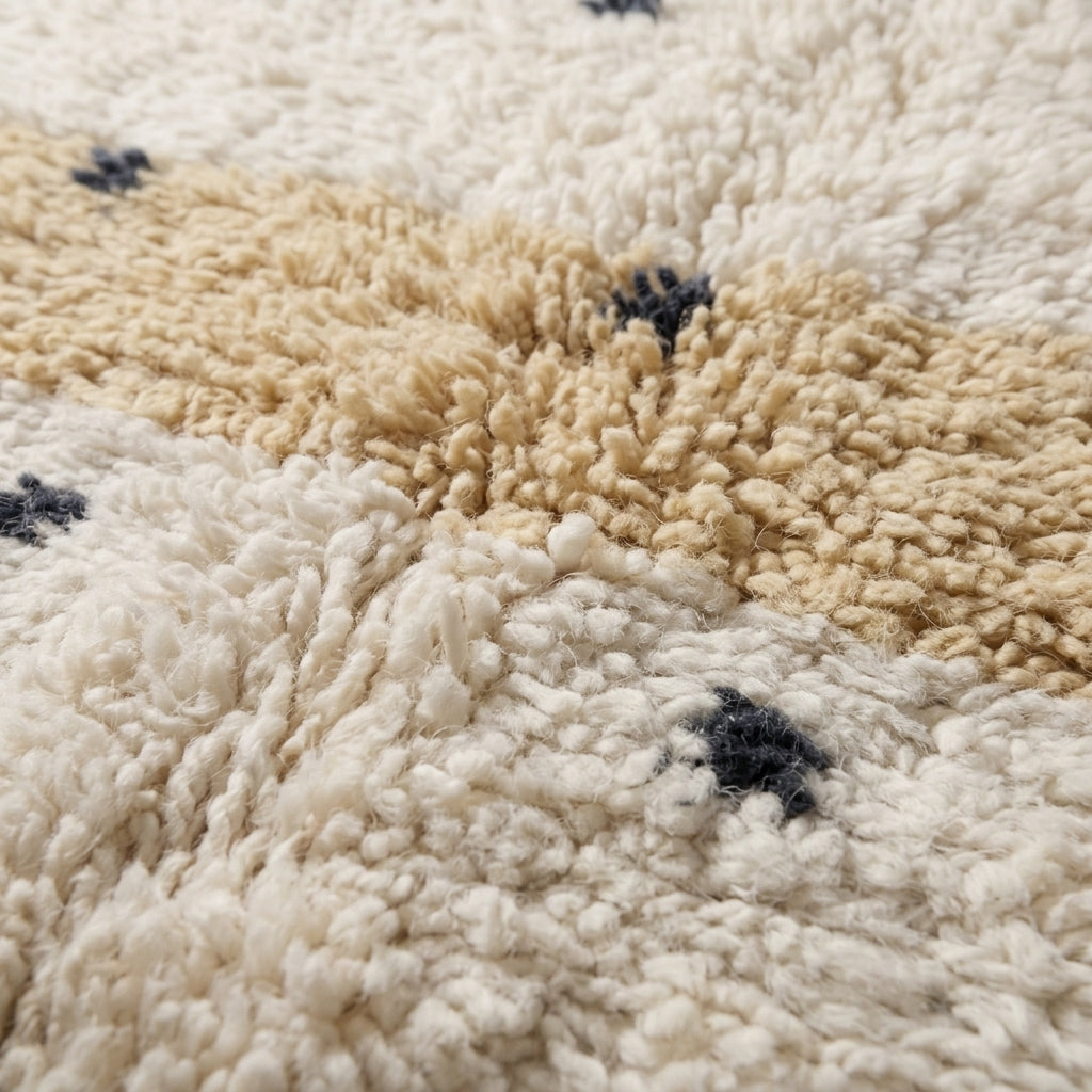 Sunset Corridor Moroccan Runner Rug - handwoven Berber wool detail