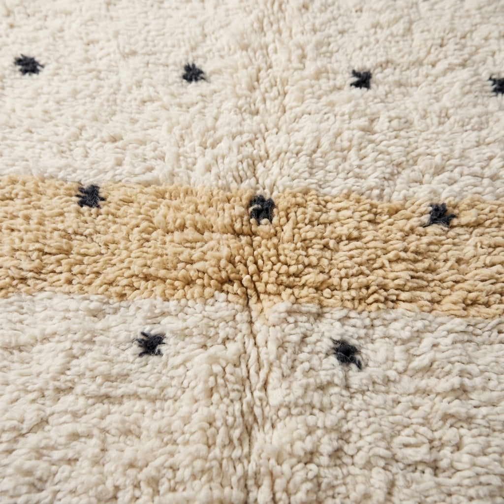 Sunset Corridor Moroccan Runner Rug - handwoven Berber wool detail