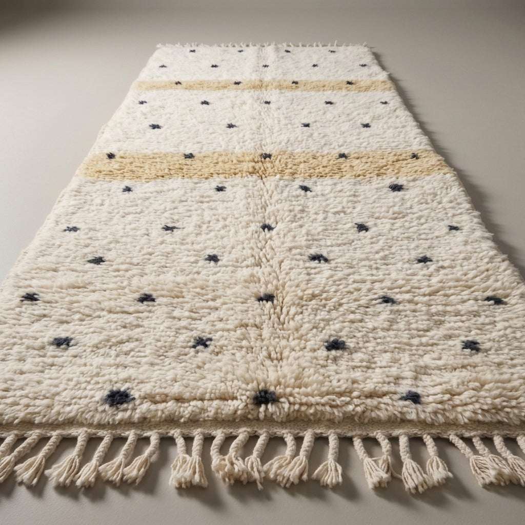 Sunset Corridor Moroccan Runner Rug - handwoven Berber wool detail