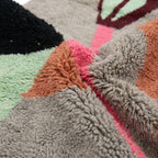 Sunset Mosaic Boujaad rug — wool pile texture close-up
