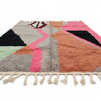 Sunset Mosaic Boujaad rug — wool pile texture close-up