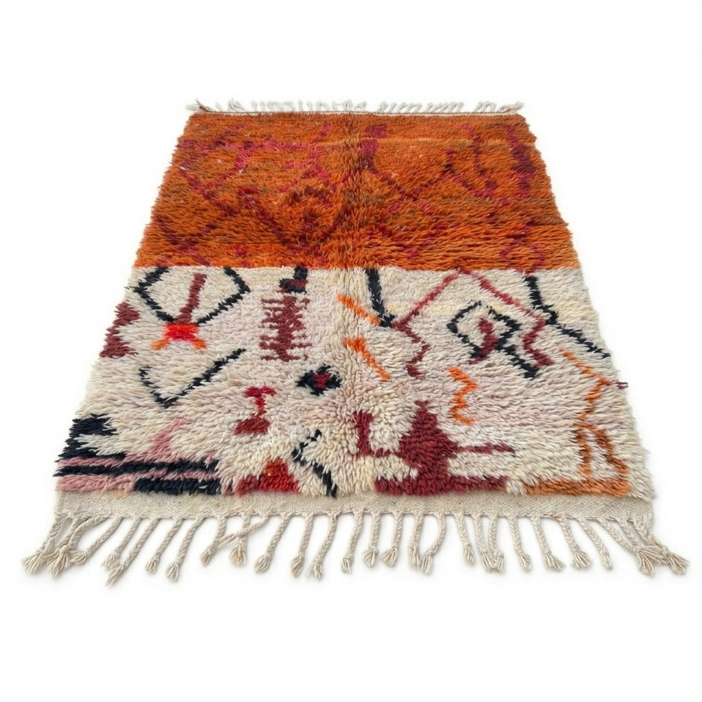 Terracotta Sky Azilal rug — full rug on white studio background