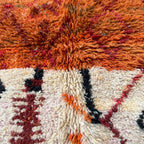 Terracotta Sky Azilal rug — wool pile texture close-up