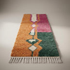 Terracotta Trail Moroccan Runner Rug - handwoven Berber wool