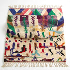 Tribal Canvas Azilal rug — rug folded showing wool thickness