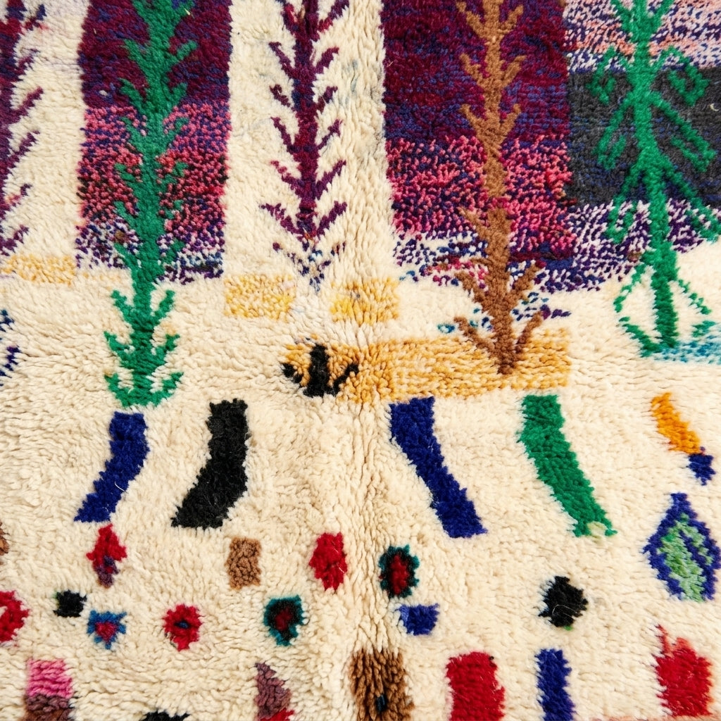 Tribal Canvas Azilal rug — wool pile texture close-up