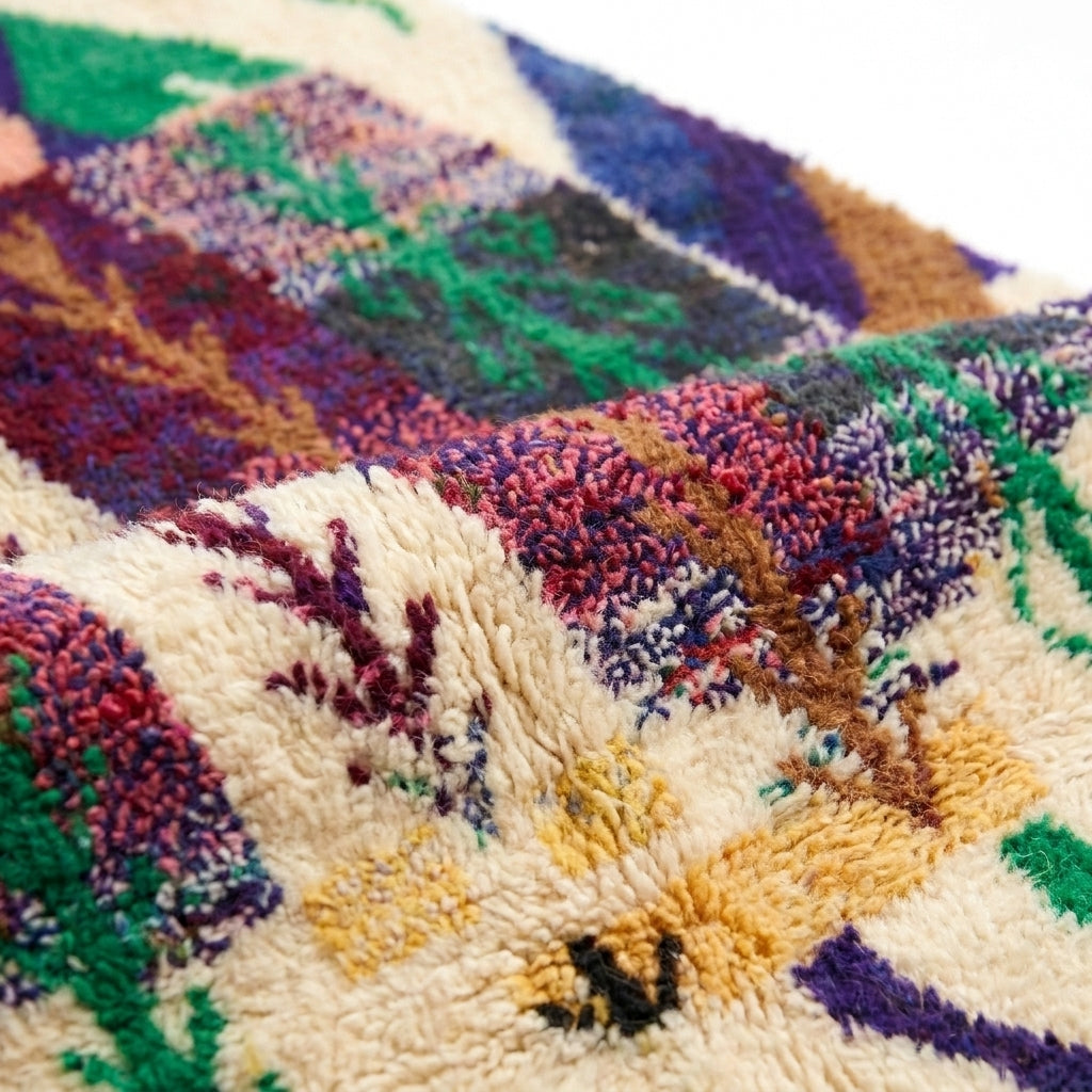 Tribal Canvas Azilal rug — wool pile texture close-up